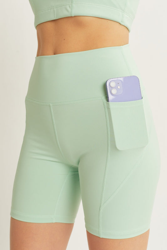 Love Tree High Waist Seam Detail Active Shorts - Luminous Bear Shop