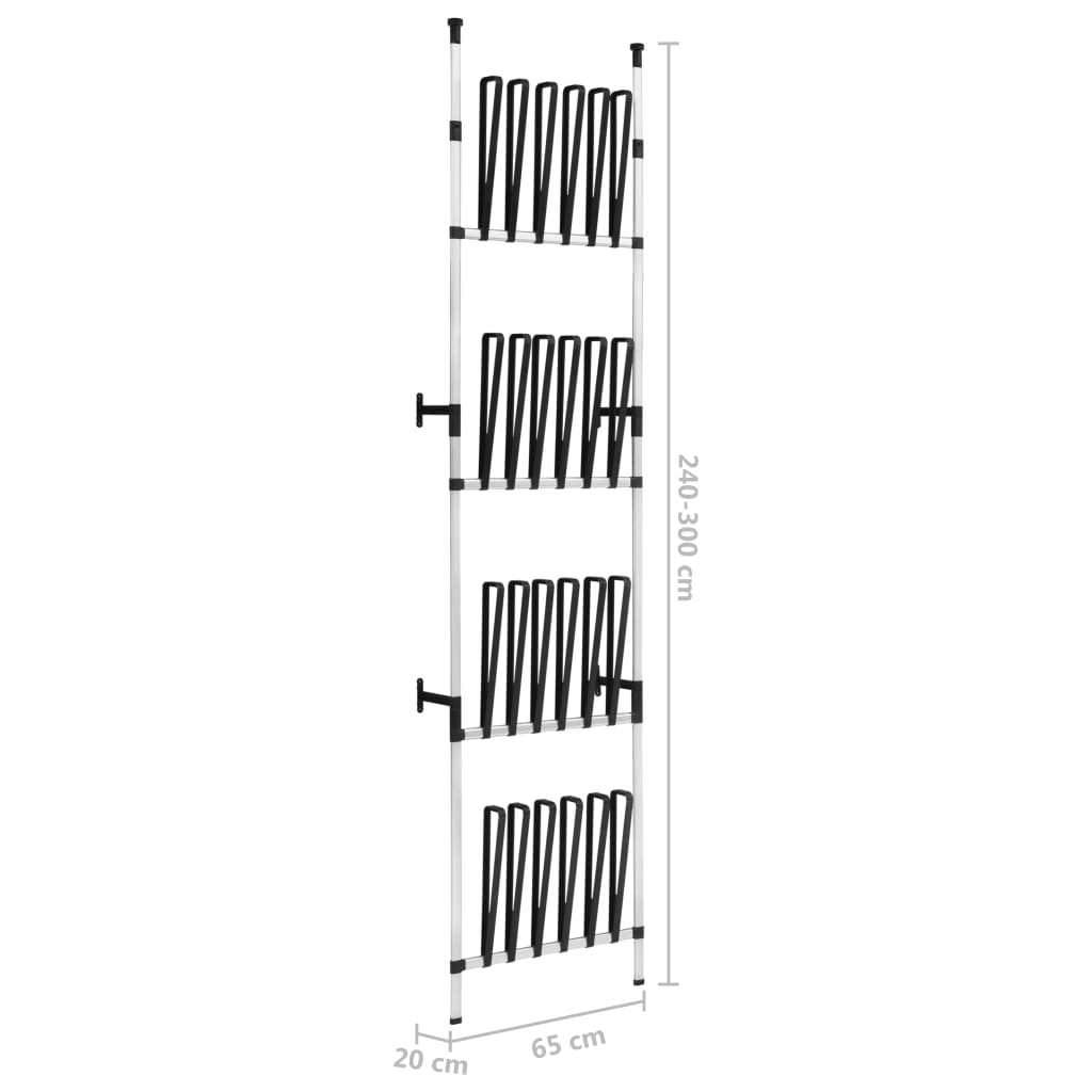 vidaXL Telescopic Boot Rack with Rods Aluminum - Luminous Bear Shop