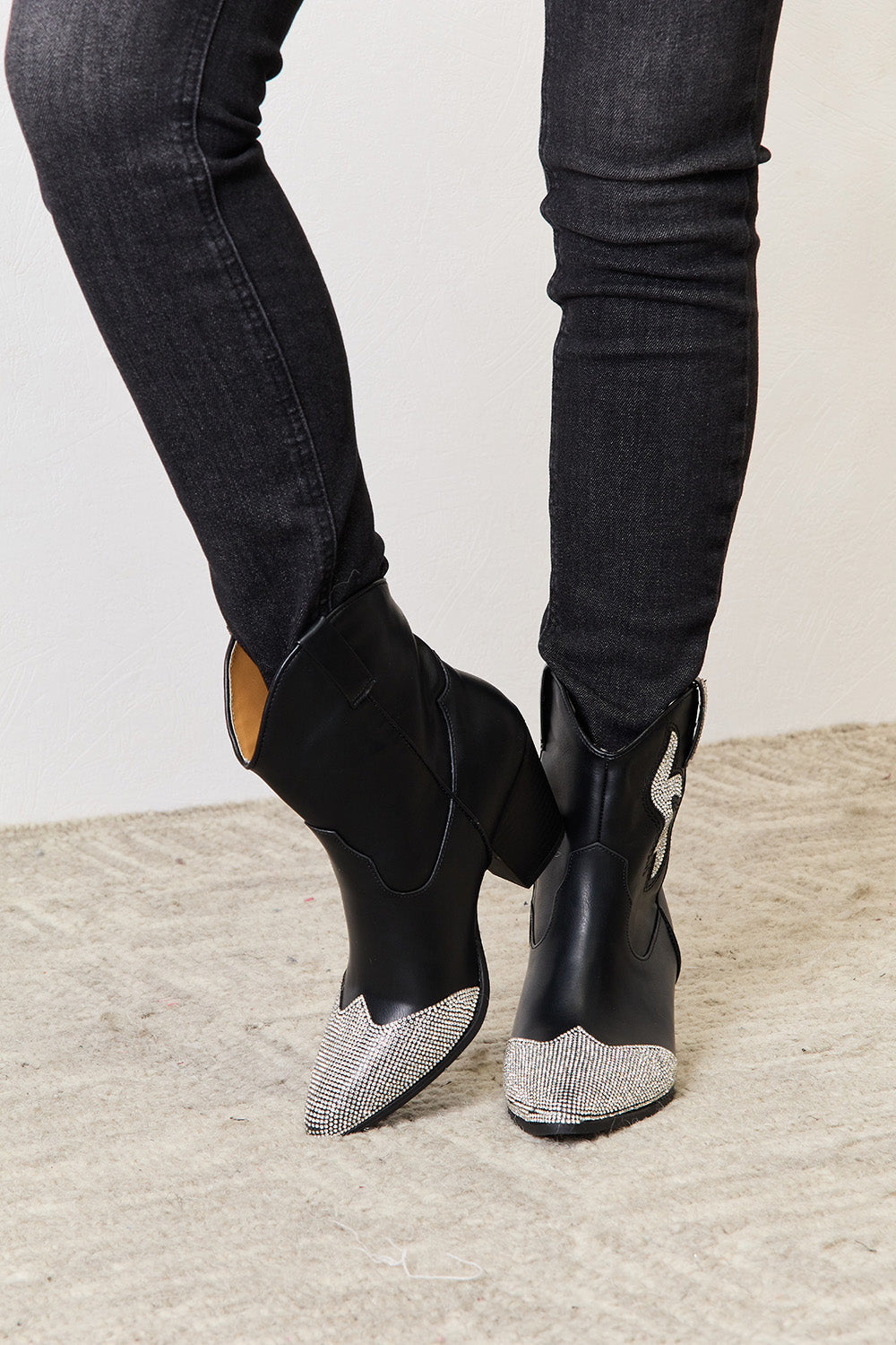 East Lion Corp Rhinestone Pointed  Boots - Luminous Bear Shop