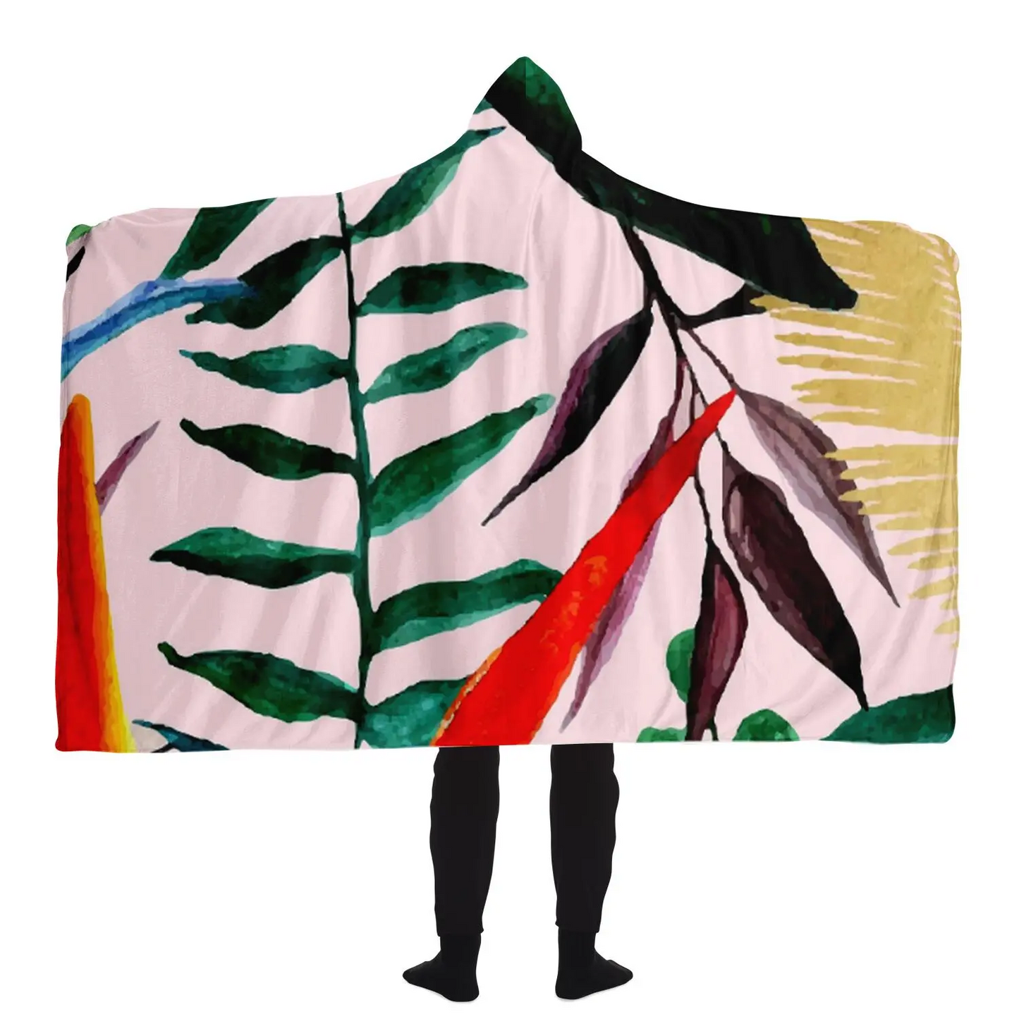 Tropical Garden PosterHooded Blanket - Luminous Bear Shop