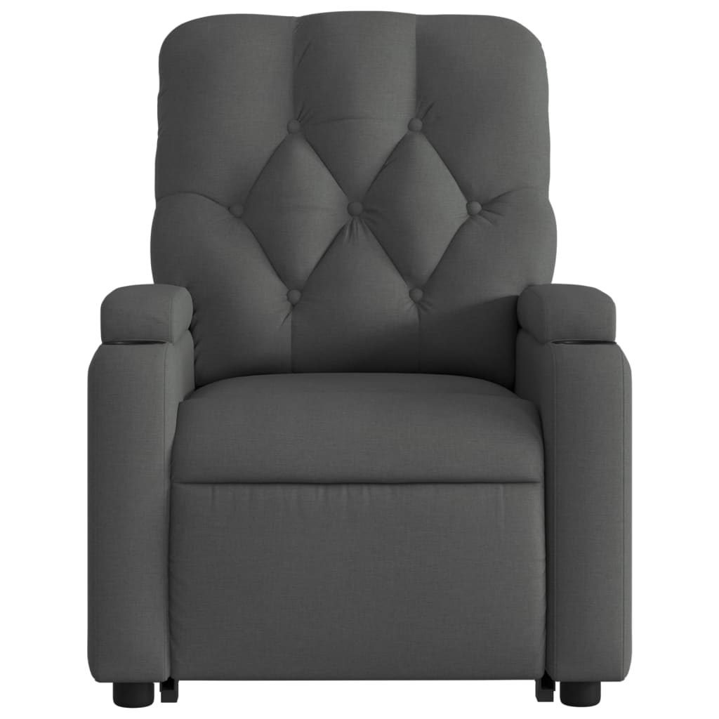 vidaXL Electric Stand up Massage Recliner Chair Dark Gray Fabric - Luminous Bear Shop