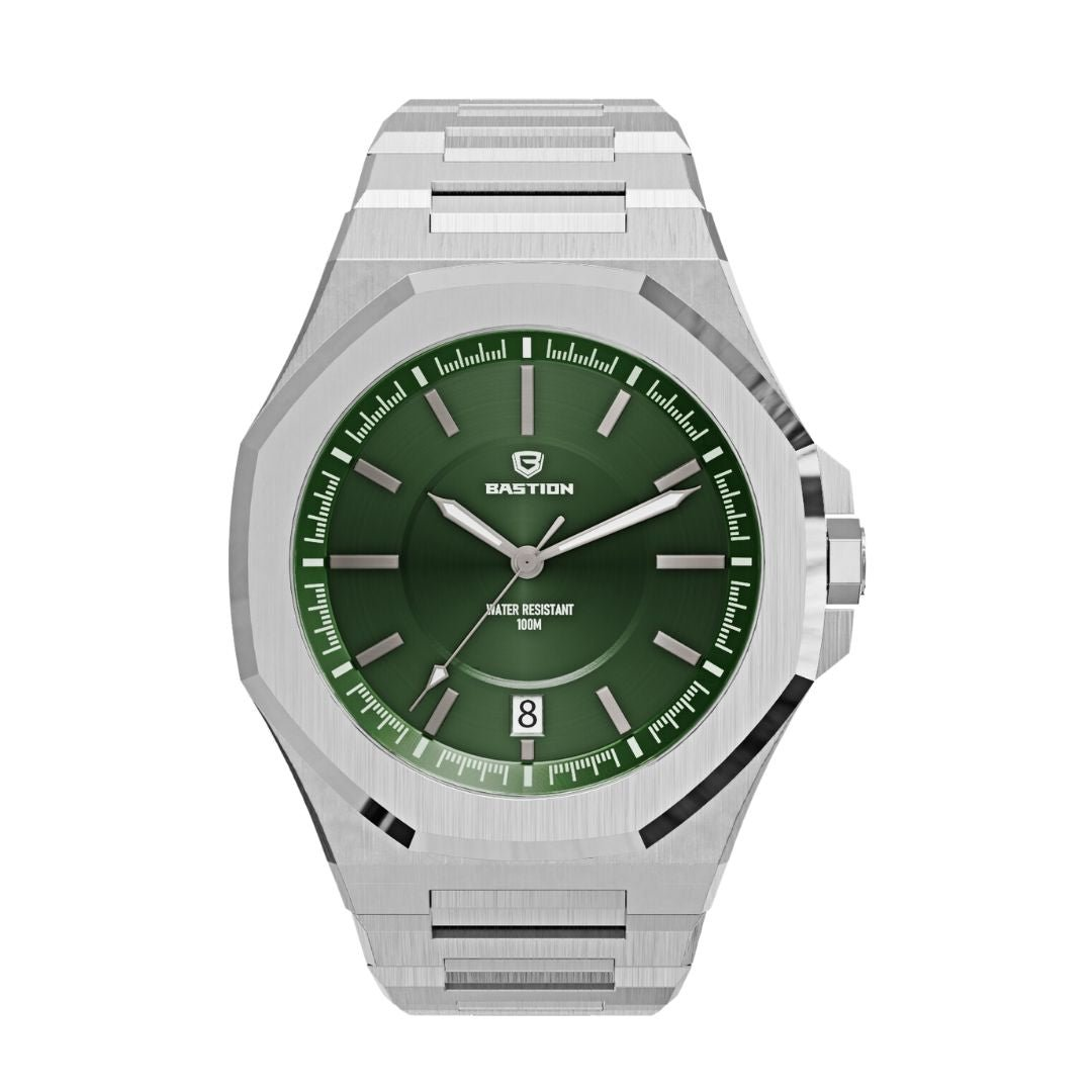 NOMAD - STAINLESS STEEL AUTOMATIC 42MM WATCH, WATERPROOF 10ATM (100m) - Luminous Bear Shop