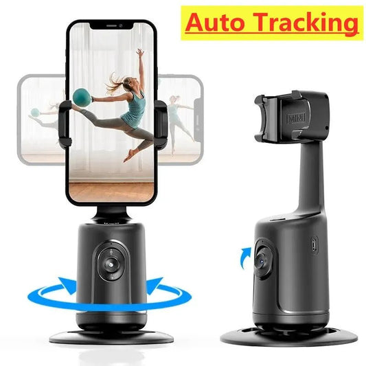 360 Auto Face Tracking Gimbal AI Smart Gimbal Face Tracking Auto Phone Holder For Smartphone Video Vlog Live Stabilizer Tripod - Luminous Bear