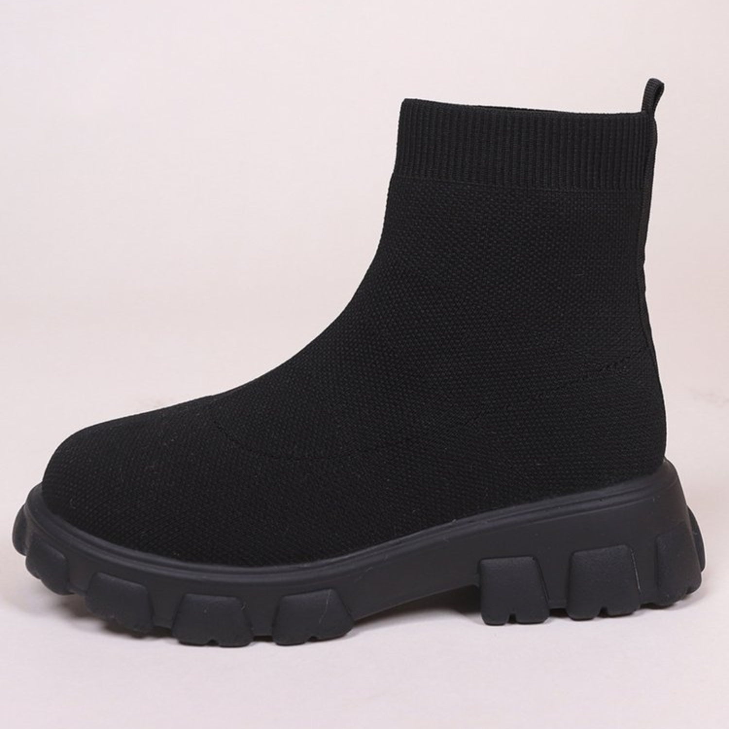 Mesh Round Toe Platform Boots - Luminous Bear Shop
