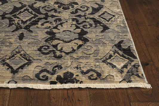 2' X 8' Ivory Or Beige Antique Pattern Runner Rug - Luminous Bear Shop