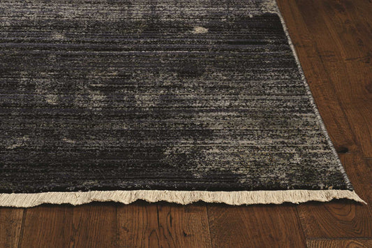 8' Blue Machine Woven Vintage Traditional Indoor Runner Rug - Luminous Bear Shop