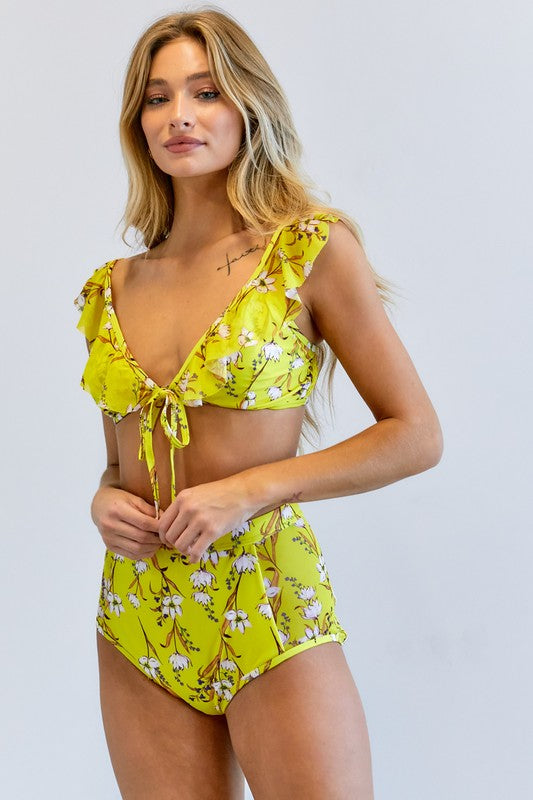 Floral Printed Swimwear Set - Luminous Bear Shop