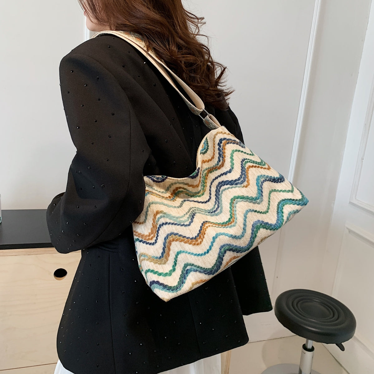 Adjustable Strap Medium Shoulder Bag - Luminous Bear Shop