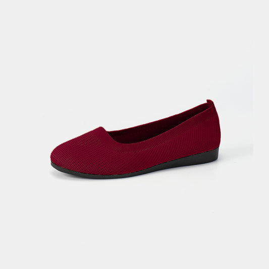 Round Toe Knit Ballet Flats - Luminous Bear Shop