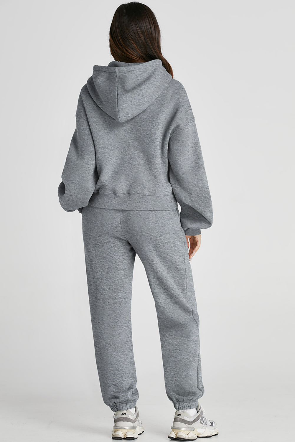 2 Pieces Matching Sweatsuit Set dropped Shoulder Hoodie and Joggers  