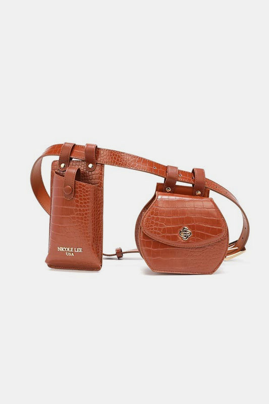 2 Piece Texture Belt Bag - Luminous Bear Shop