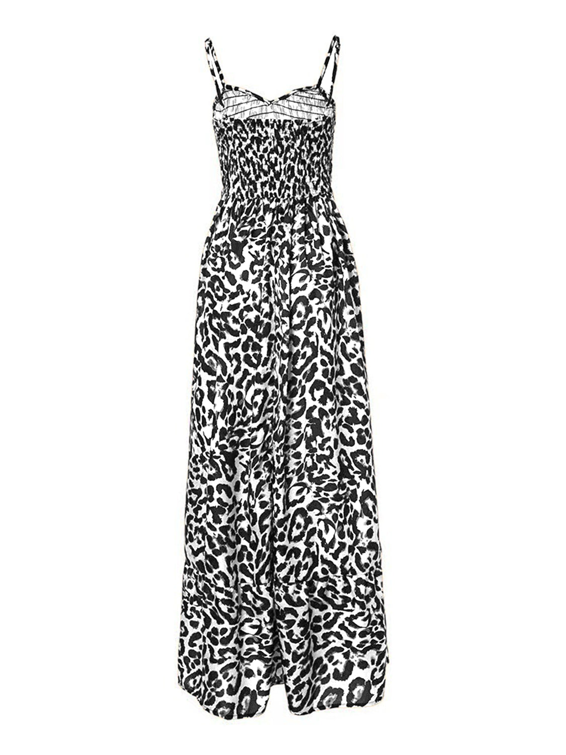 Leopard Sweetheart Neck Cami Dress - Luminous Bear Shop