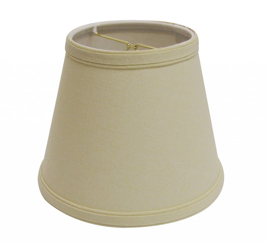 8" Parchment Biege Empire Hardback Slanted Linen Lampshade - Luminous Bear Shop