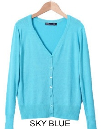 Color: Sky Blue,Size: X Large - Cuddle Cardigans Long Sleeves Button Down Style In Plus Sizes Too