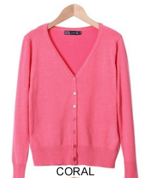 Color: Coral,Size: 5X Large - Cuddle Cardigans Long Sleeves Button Down Style In Plus Sizes Too