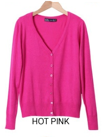 Color: Hot Pink,Size: 5X Large - Cuddle Cardigans Long Sleeves Button Down Style In Plus Sizes Too