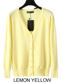 Color: Lemon Yellow,Size: 2X Large - Cuddle Cardigans Long Sleeves Button Down Style In Plus Sizes Too