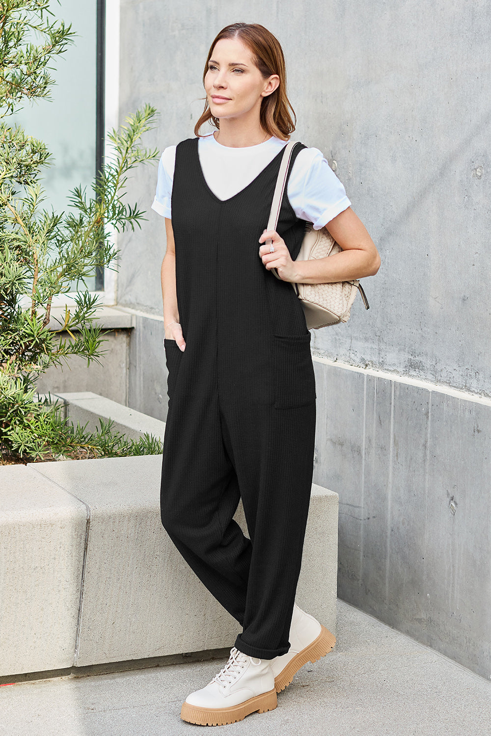 Full Size Sleeveless Straight Jumpsuit - Luminous Bear Shop
