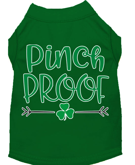 Pinch Proof Screen Print Dog Shirt Green Sm - Luminous Bear Shop