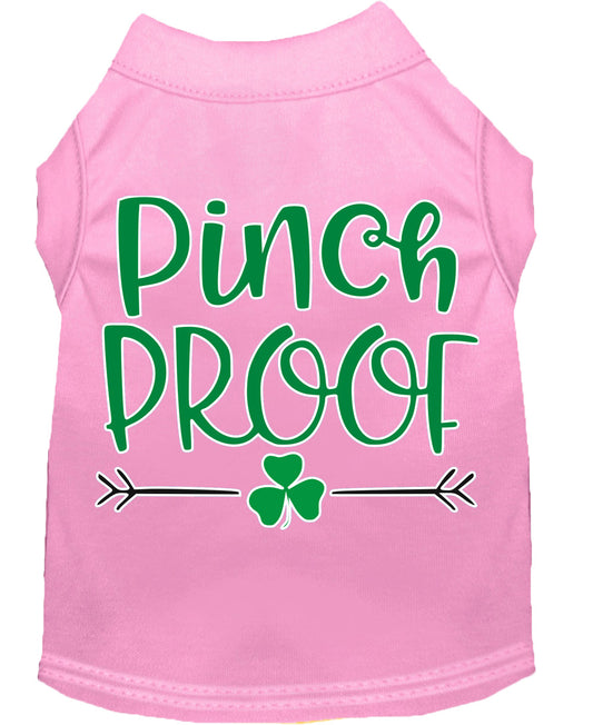 Pinch Proof Screen Print Dog Shirt Light Pink Med - Luminous Bear Shop