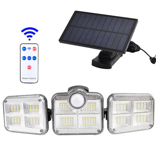 Solar Sensor Light 122 LED 3Head Outdoor Spotlight with 3 Modes - Luminous Bear Shop