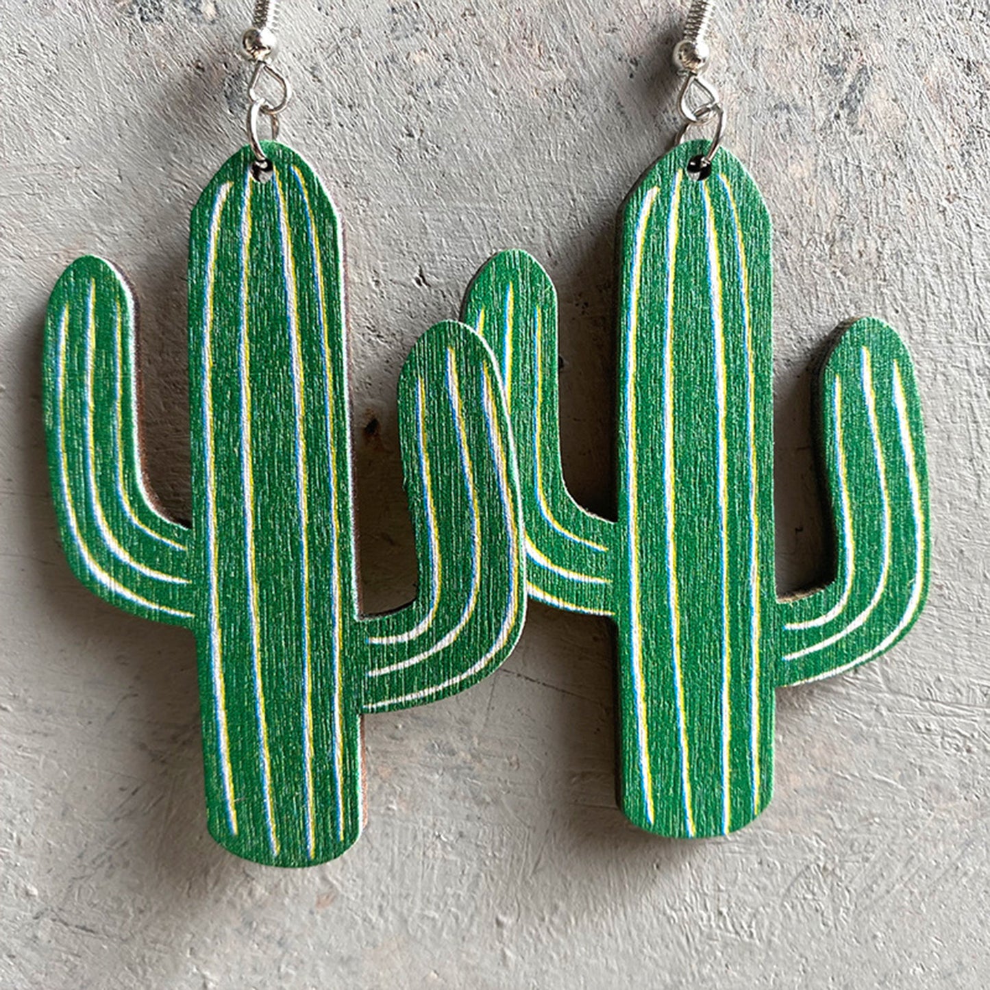 Iron Hook Wooden Earrings - Luminous Bear Shop
