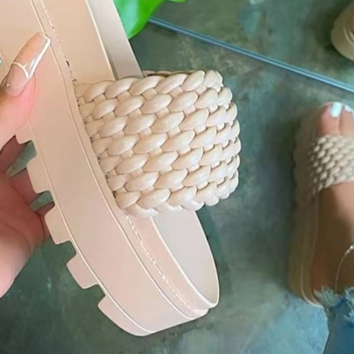PU Leather Open Toe Platform Sandals - Luminous Bear Shop