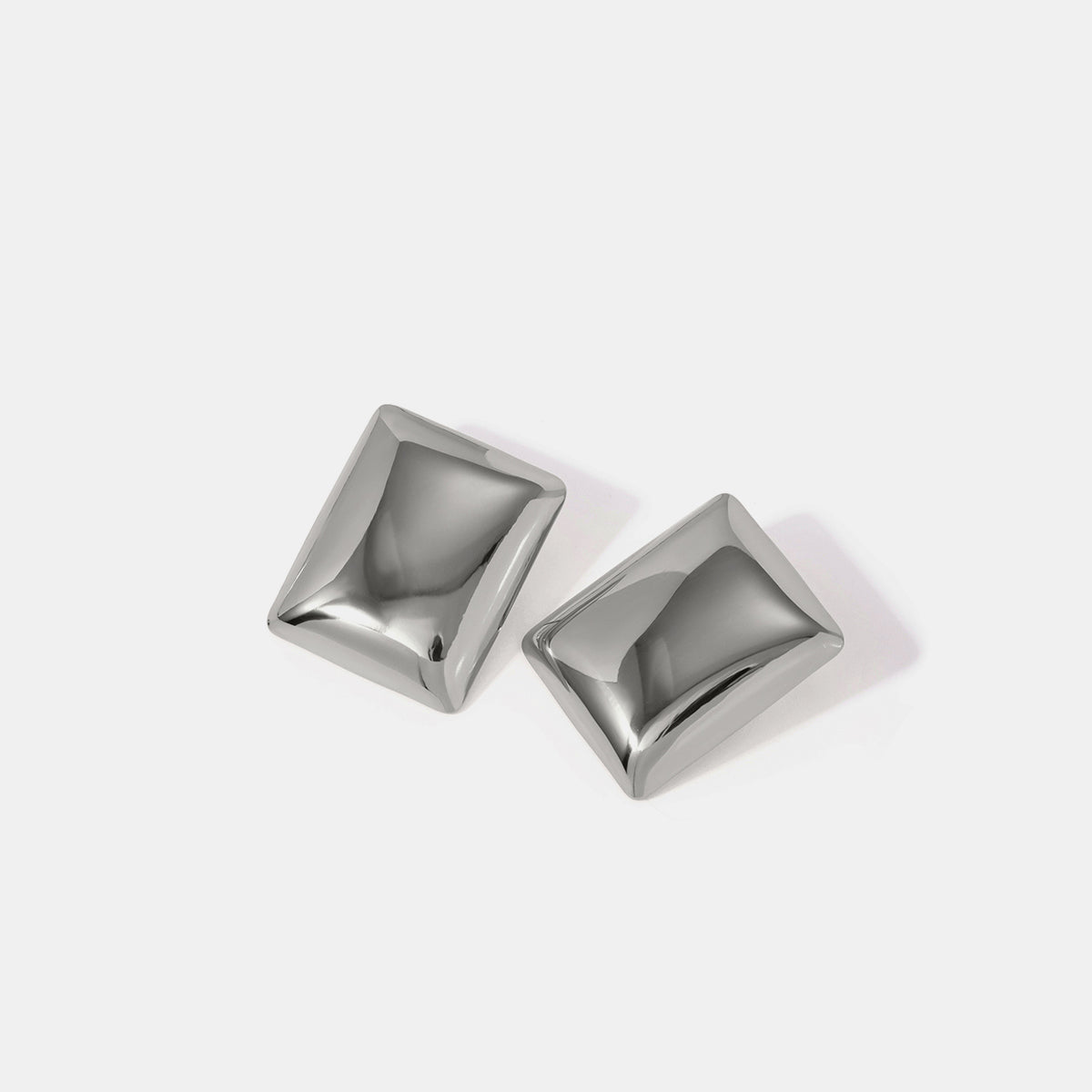 Stainless Steel Rectangular Stud Earrings - Luminous Bear Shop