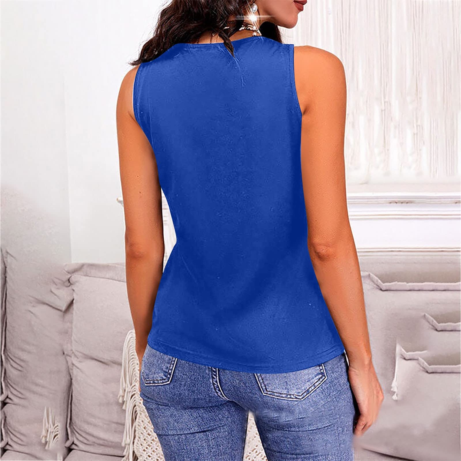 Full Size V-Neck Wide Strap Tank - Luminous Bear Shop
