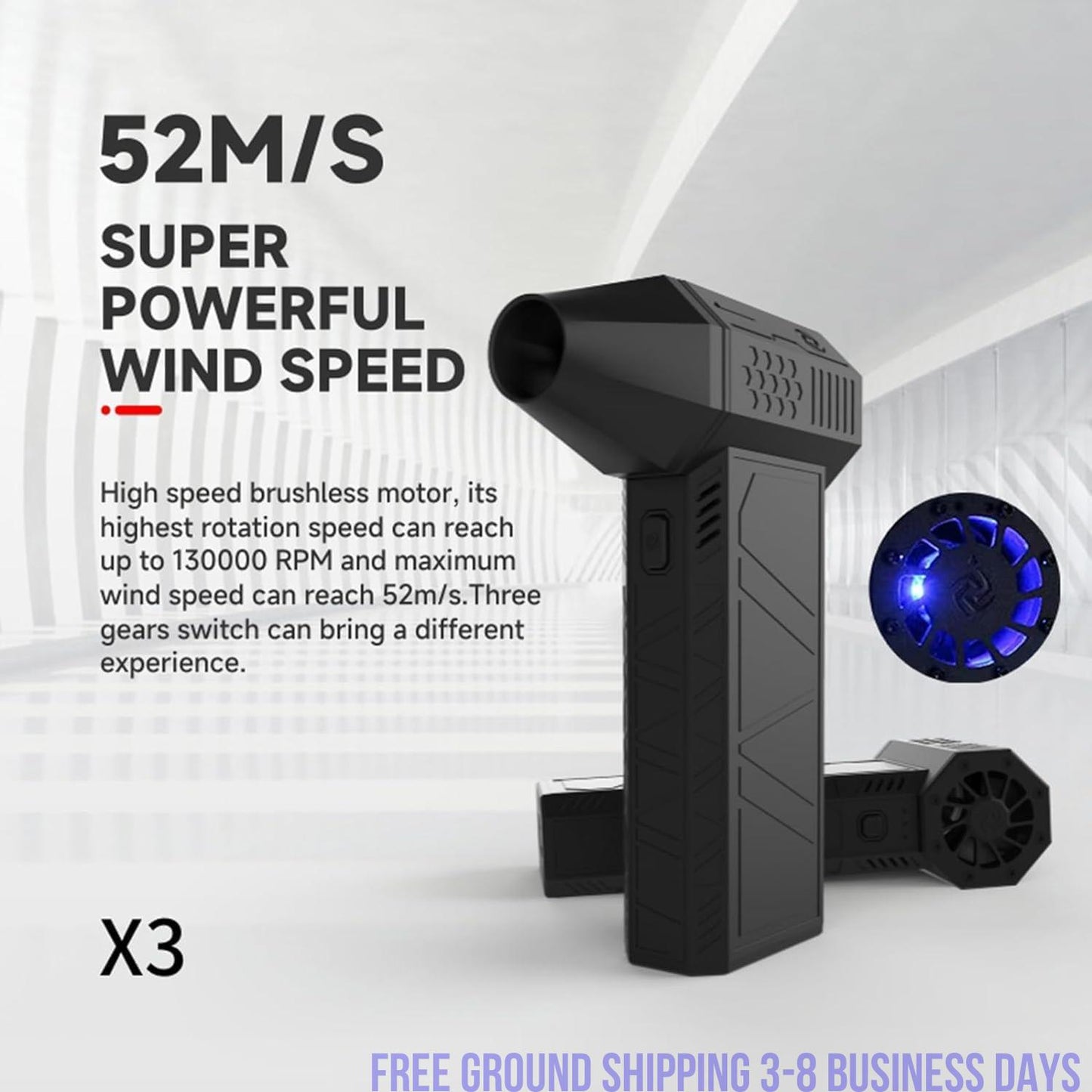 Mini Turbo Jet Fan 130000 RPM Turbo Blower Jet Fan Violent Turbofan Brushless Motor Rechargeable ships from USA