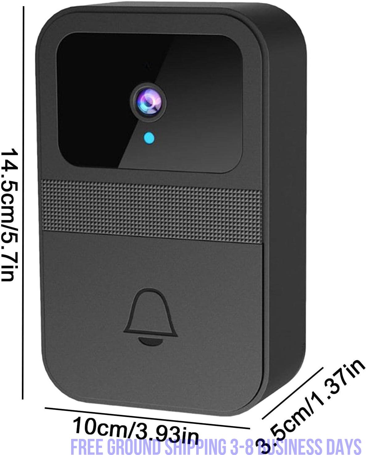 Wireless Video Doorbell Camera with Intercom – Smart Visual Doorbell, 640x480 HD, Loop Recording, Battery Powered