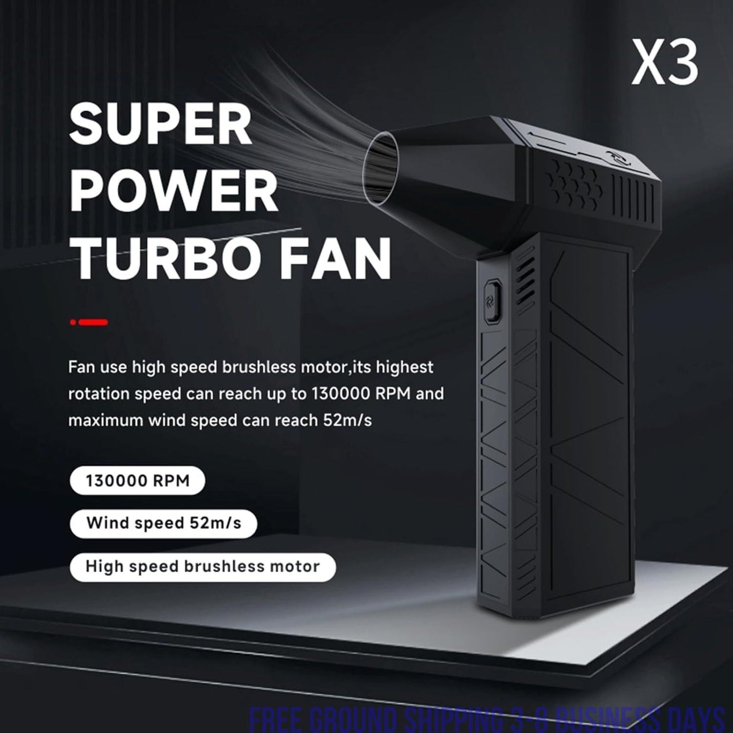 Mini Turbo Jet Fan 130000 RPM Turbo Blower Jet Fan Violent Turbofan Brushless Motor Rechargeable ships from USA