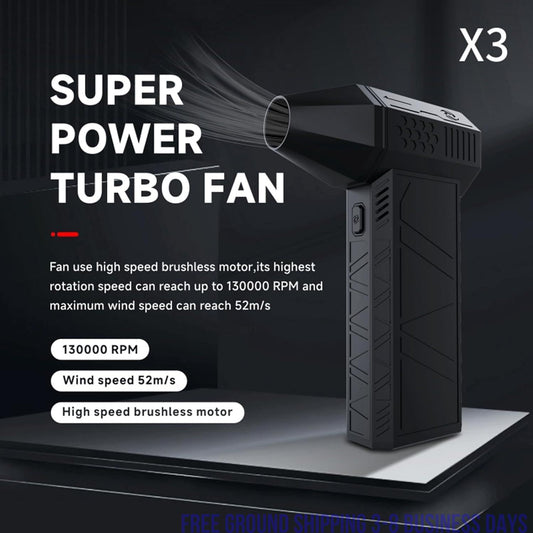 Mini Turbo Jet Fan 130000 RPM Turbo Blower Jet Fan Violent Turbofan Brushless Motor Rechargeable ships from USA