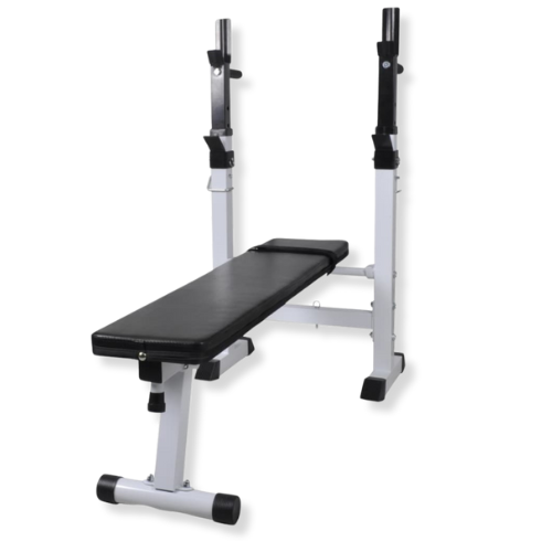 Workout Bench with Weight Rack, Barbell and Dumbbell Set 264.6 lb