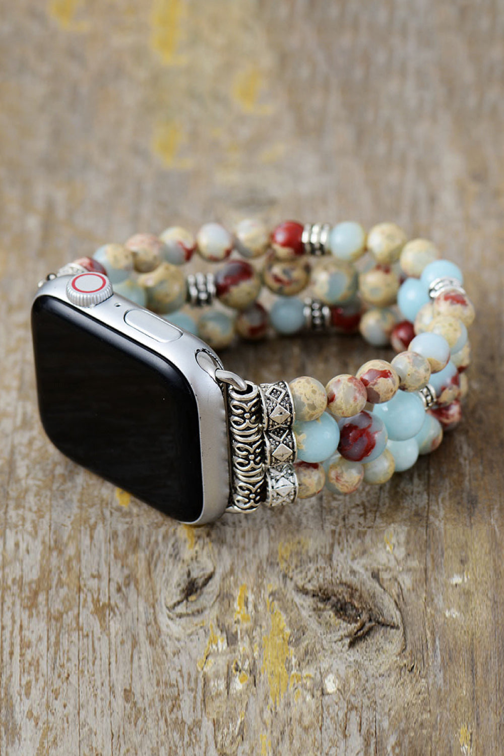 Synthetic Imperial Jasper Beaded Watchband Bracelet - Luminous Bear Shop