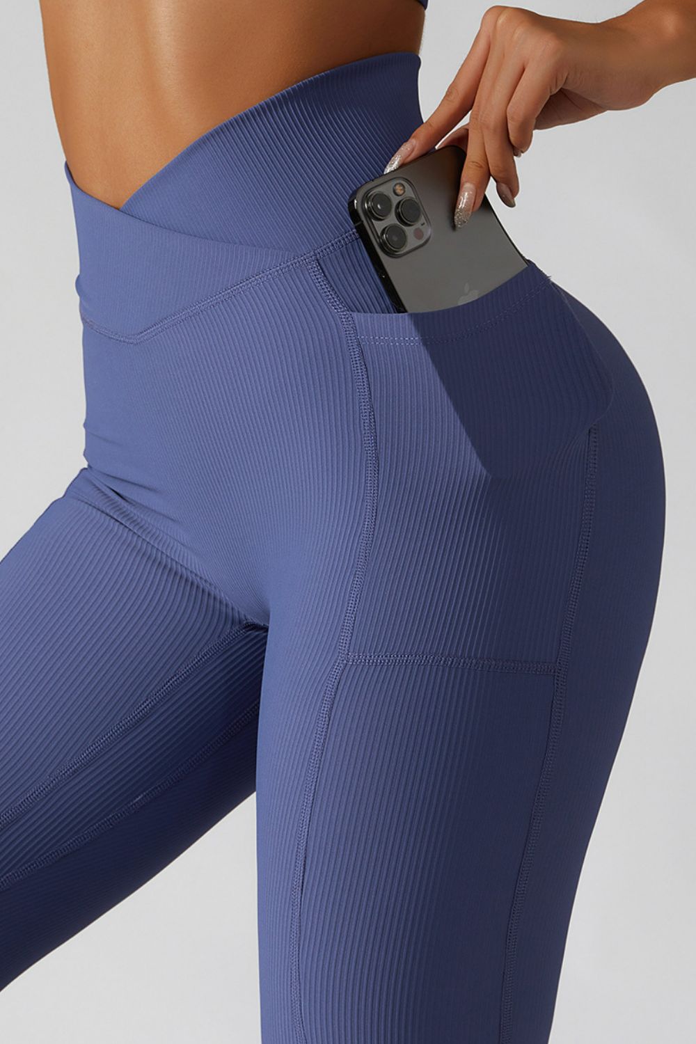 Basic Bae Crossover Waist Active Leggings - Luminous Bear Shop