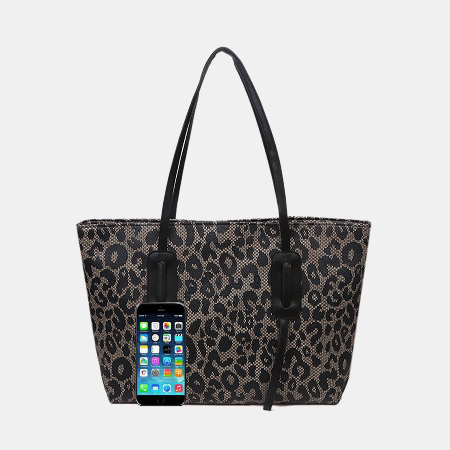 PU Leather Leopard Tote Bag - Luminous Bear Shop