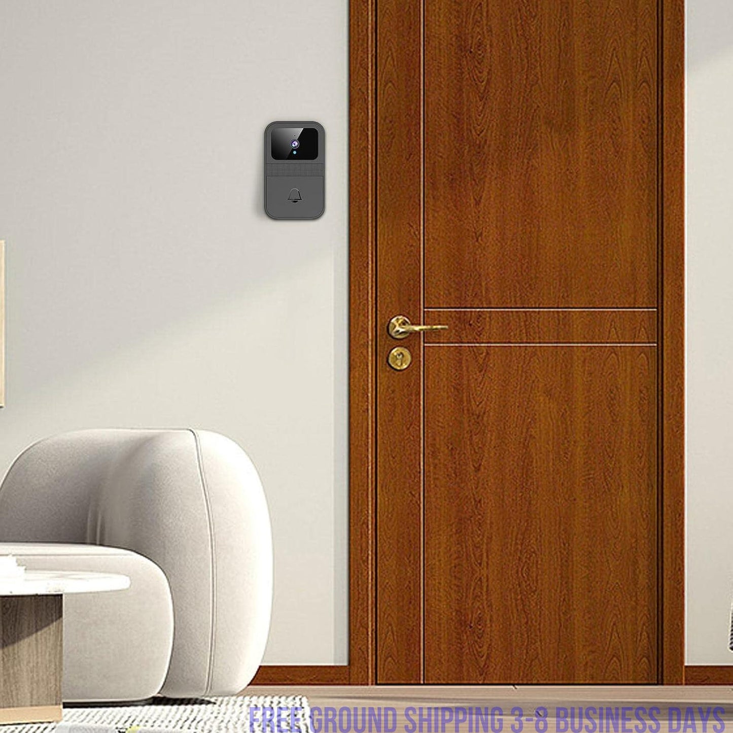 Wireless Video Doorbell Camera with Intercom – Smart Visual Doorbell, 640x480 HD, Loop Recording, Battery Powered