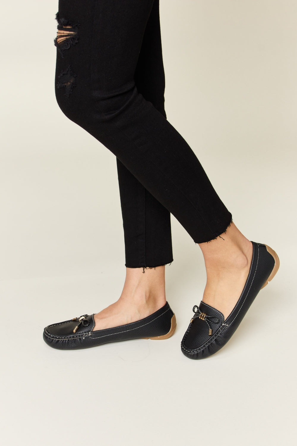 Forever Link Slip On Bow Flats Loafers - Luminous Bear Shop