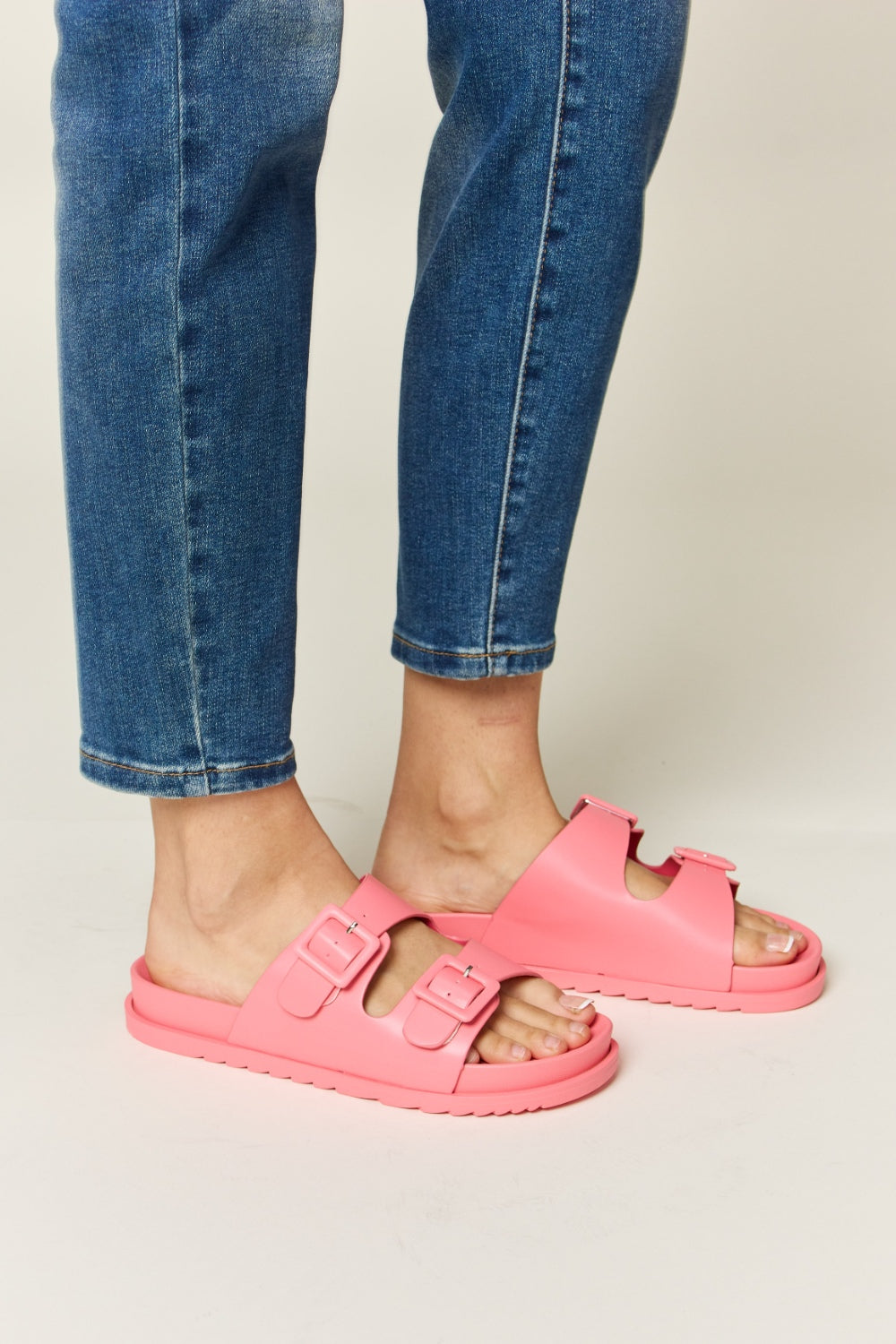Legend Double Buckle Open Toe Sandals - Luminous Bear Shop
