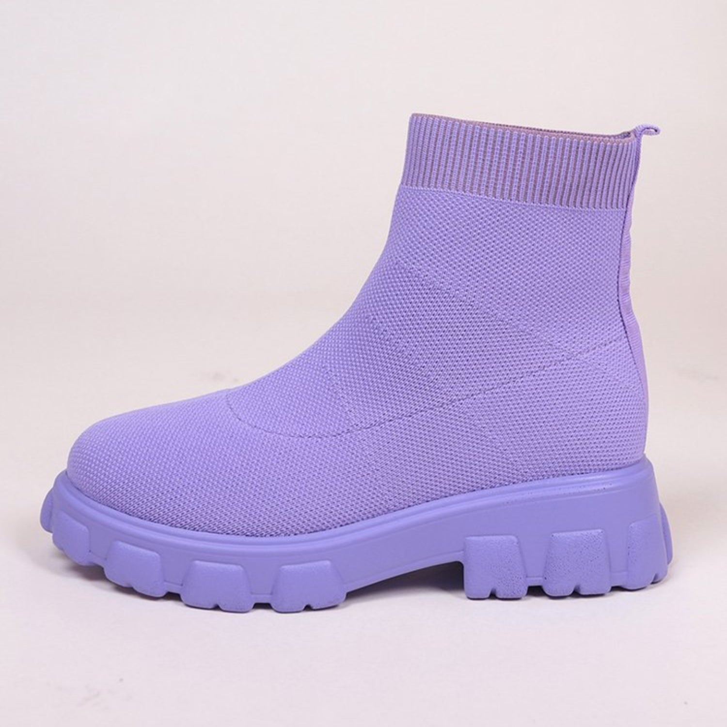Mesh Round Toe Platform Boots - Luminous Bear Shop