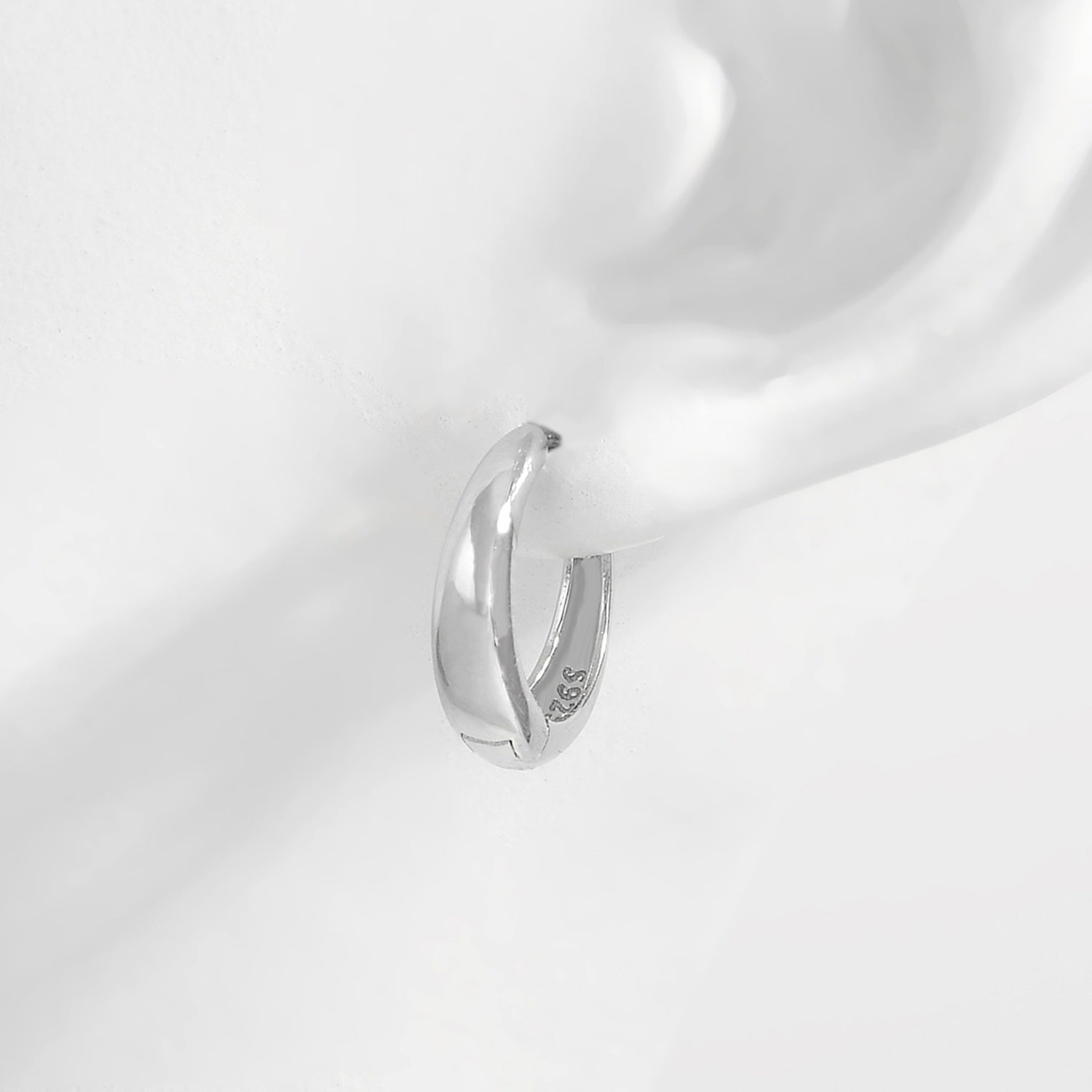 925 Sterling Silver Huggie Earrings - Luminous Bear Shop