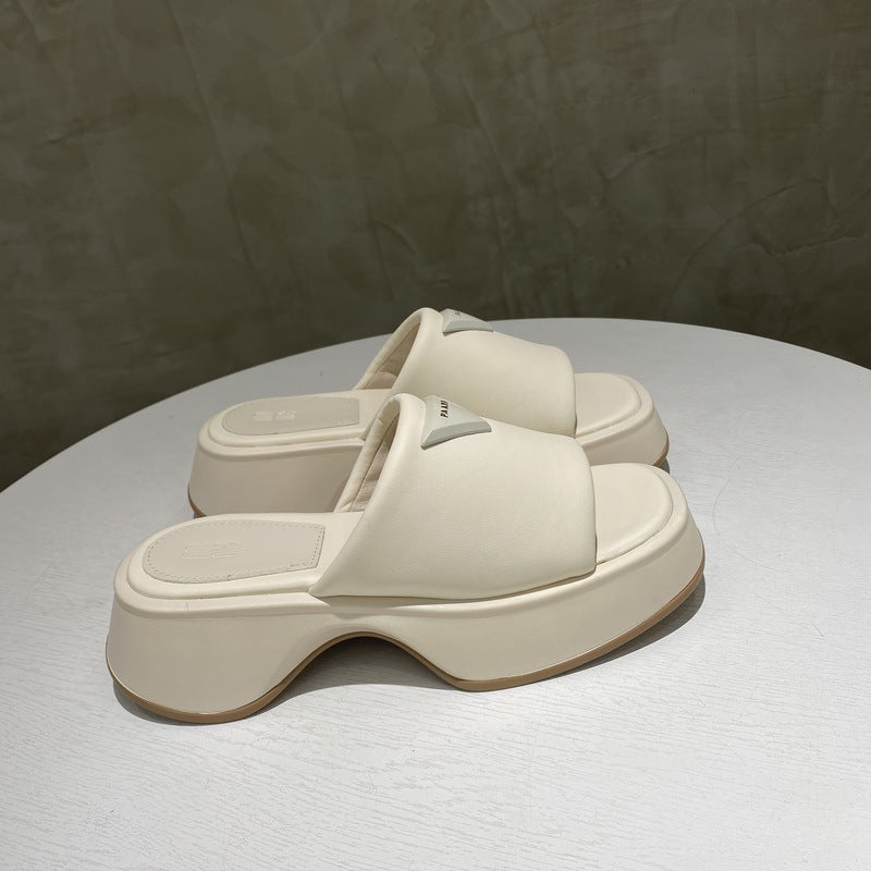 PU Leather Platform Sandals - Luminous Bear Shop