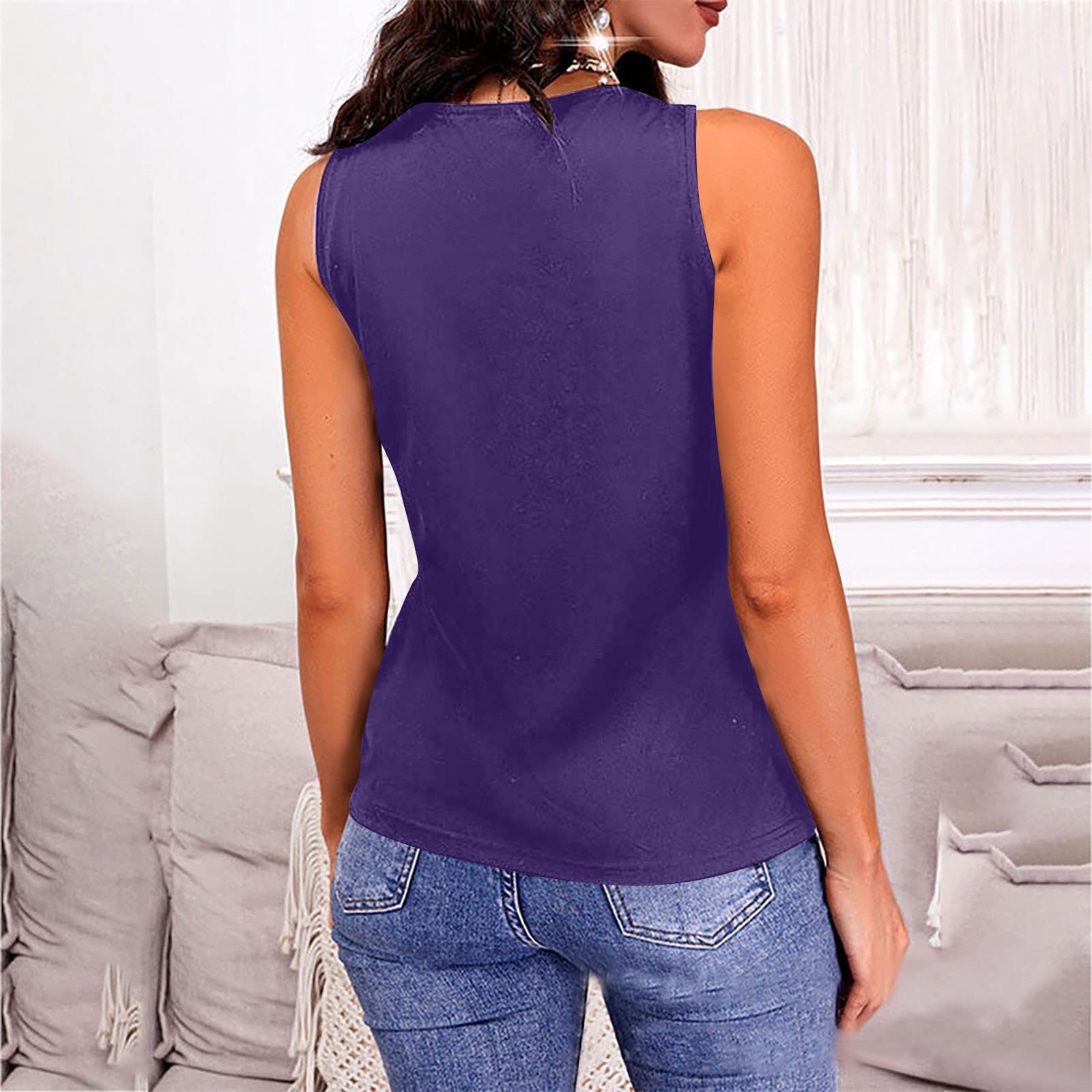 Full Size V-Neck Wide Strap Tank - Luminous Bear Shop