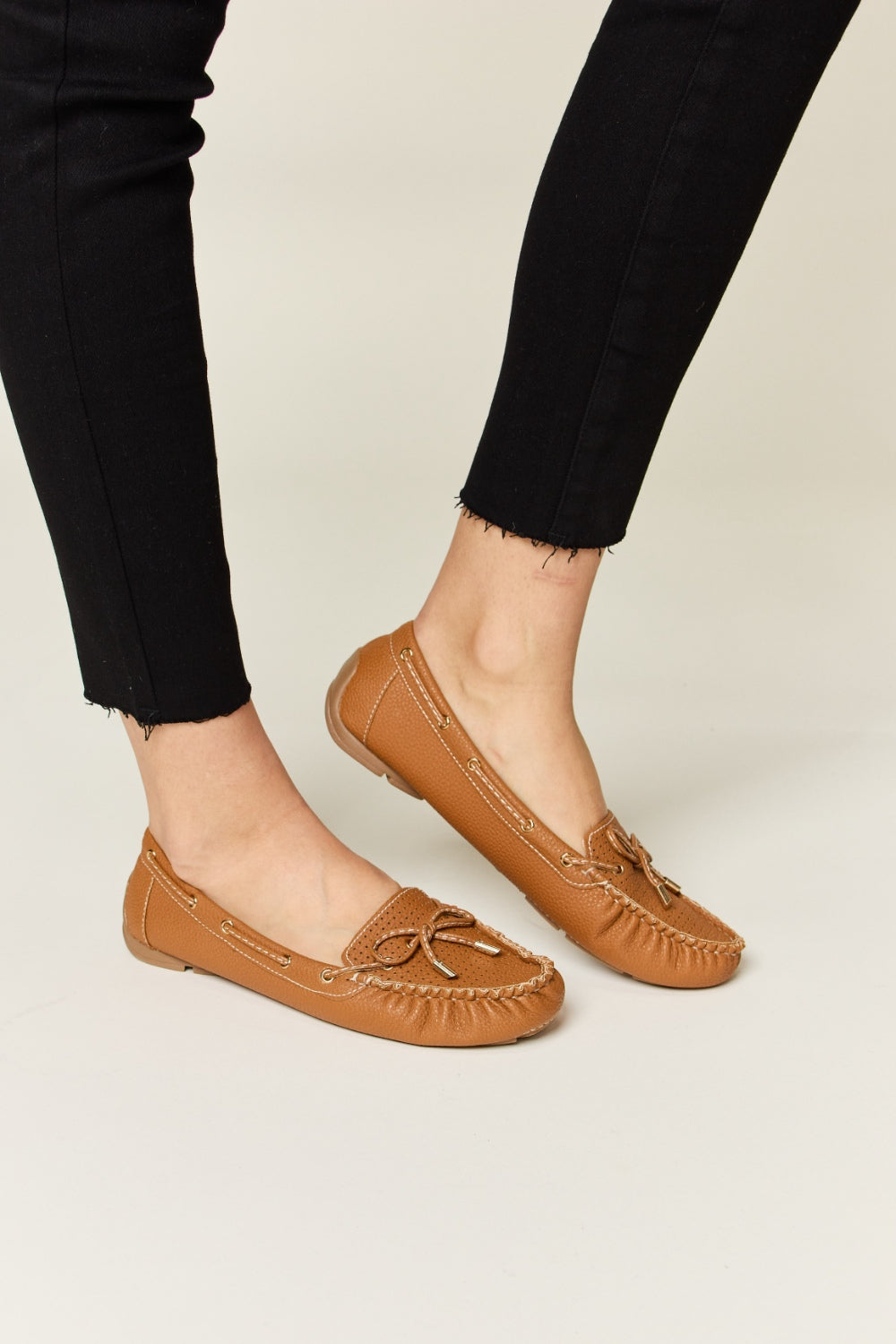 Forever Link Bow Decor Flat Loafers - Luminous Bear Shop