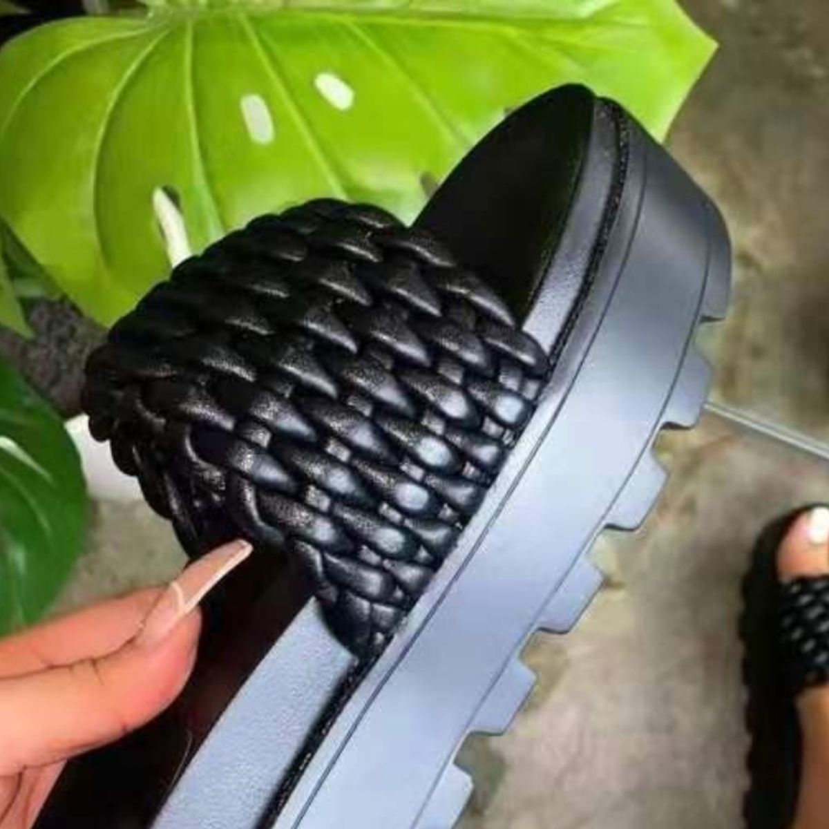 PU Leather Open Toe Platform Sandals - Luminous Bear Shop