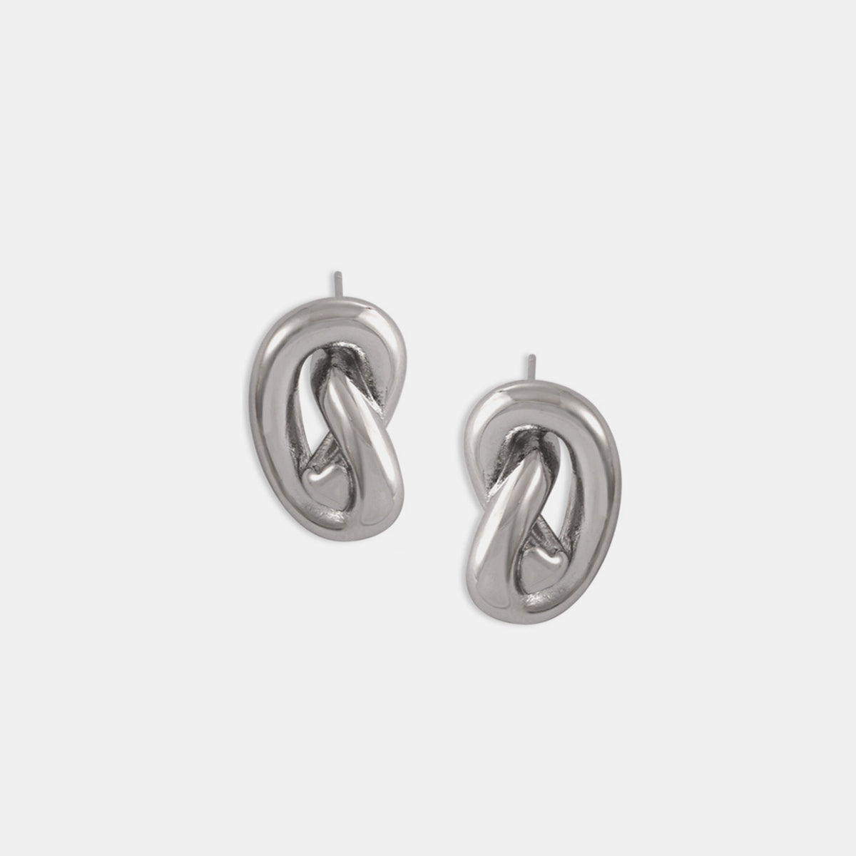 Titanium Steel Knot Stud Earrings - Luminous Bear Shop