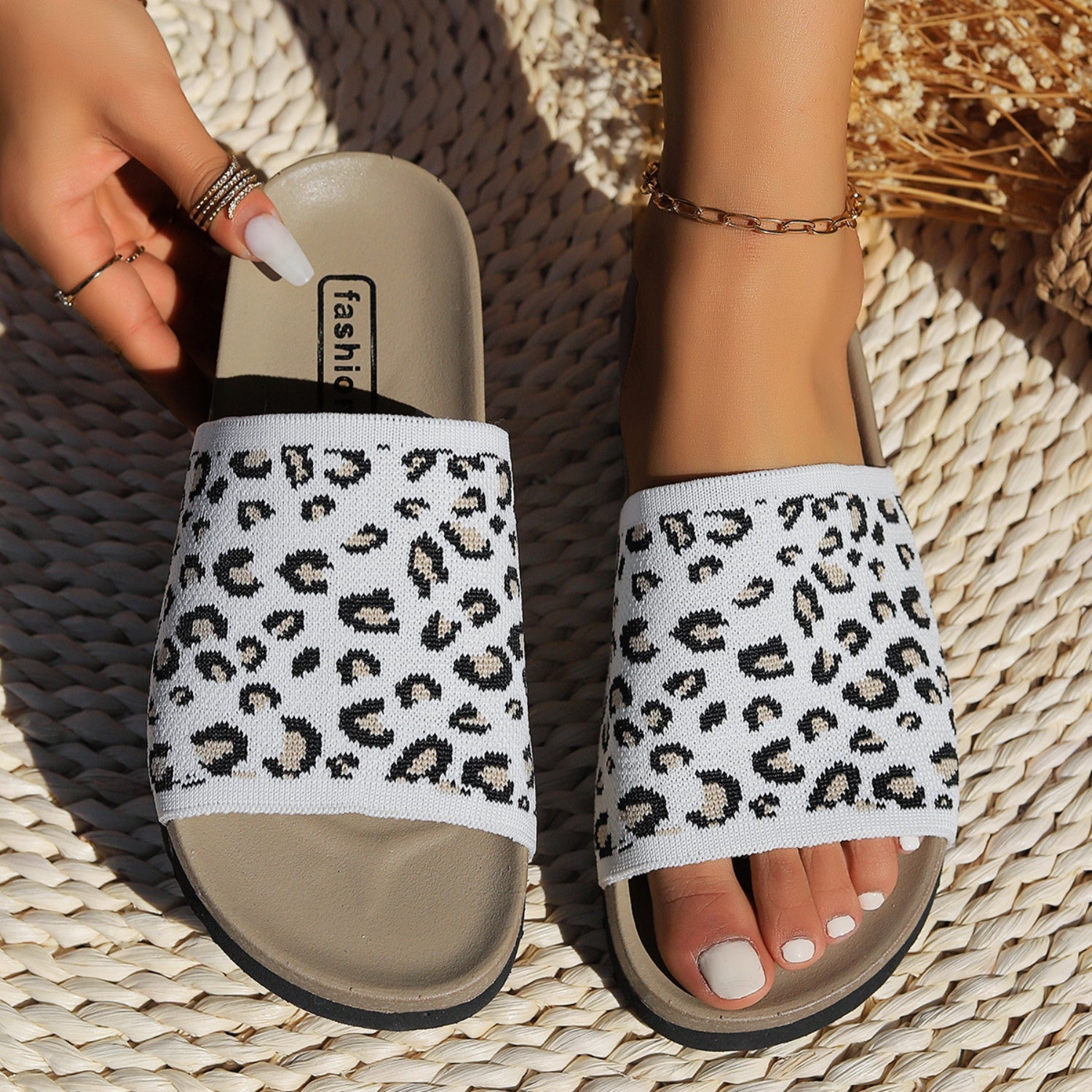 Leopard Open Toe Sandals - Luminous Bear Shop