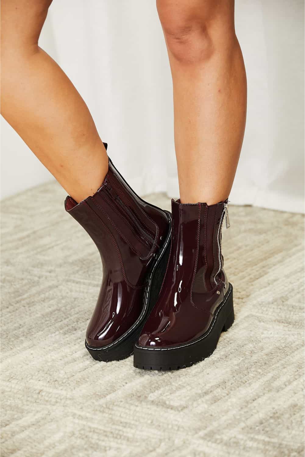 Forever Link Side Zip Platform Boots - Luminous Bear Shop
