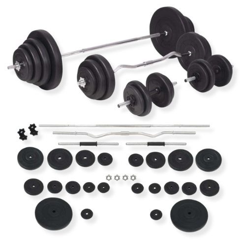 vidaXL Barbell and Dumbbell Set 132.3 lb